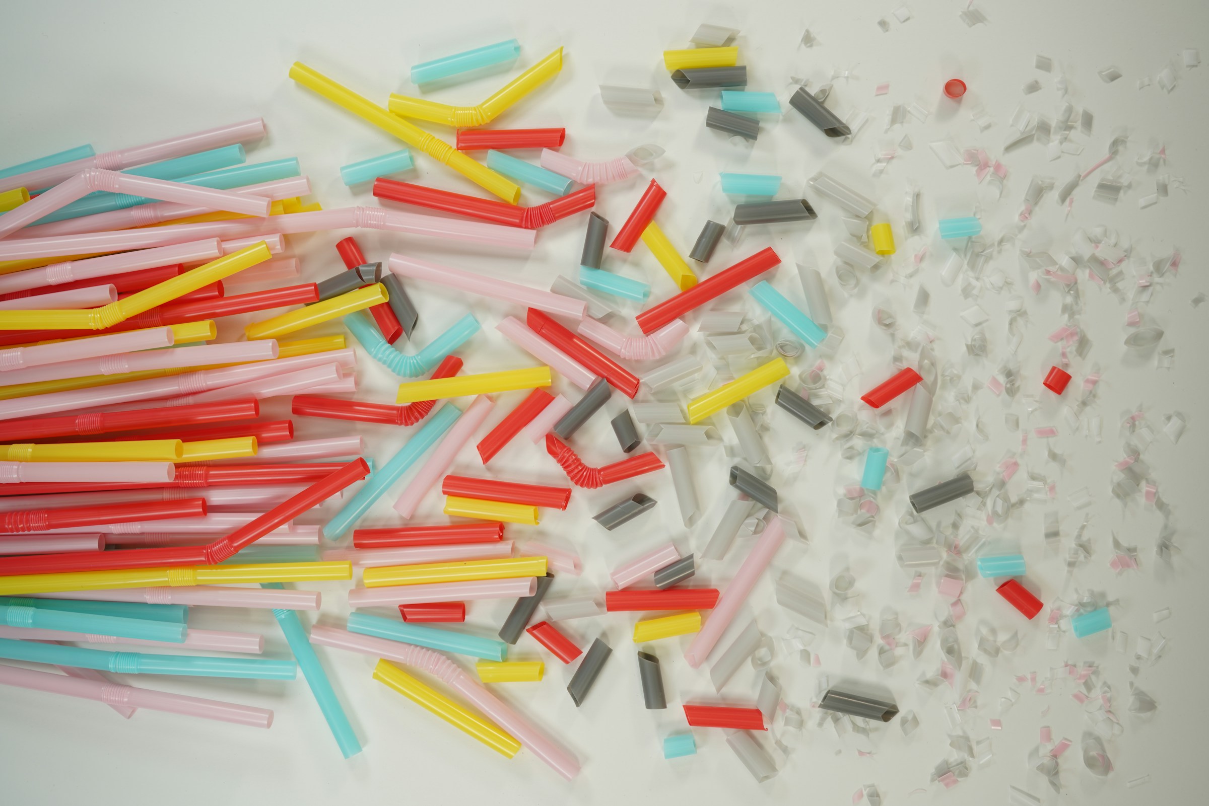 Mikroplastik Abgeschnittene Strohhalme Müll