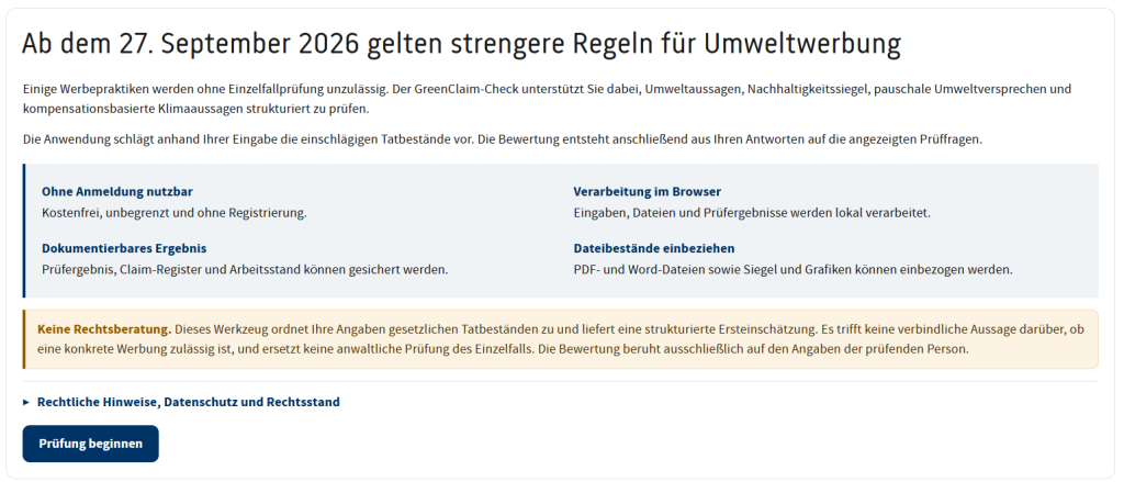 ihk greenclaim checktool